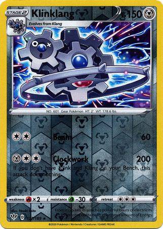 Klinklang : DARKNESS ABLAZE (Reverse holo) - 127/189 - Lockett Labs UK