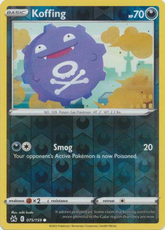 Koffing : CROWN ZENITH (Reverse holo) - 075/159