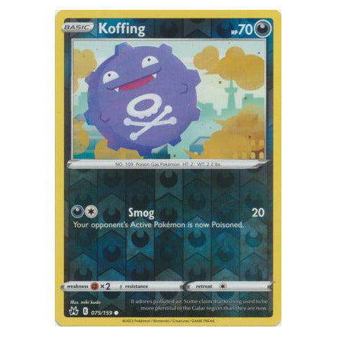 Koffing : CROWN ZENITH (Reverse holo) - 075/159