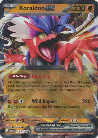 Koraidon ex : SCARLET & VIOLET BASE - 125/198 - Lockett Labs UK