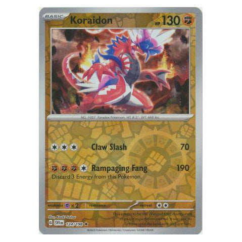Koraidon : SCARLET & VIOLET BASE (Reverse holo) - 124/198