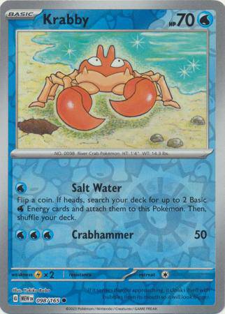 Krabby : 151 (Reverse holo) - 098/165