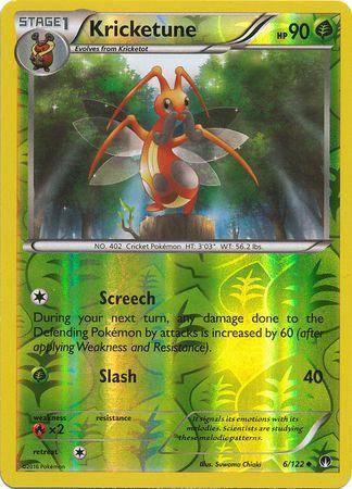 Lockett Labs Kricketune: BREAKPOINT (Reverse holo) card featuring Kricketune with vibrant holographic effects, HP 90.