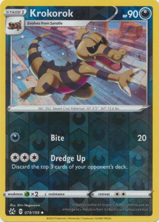Krokorok : CROWN ZENITH (Reverse holo) - 079/159 - Lockett Labs UK