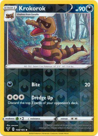 Krokorok : VIVID VOLTAGE (Reverse holo) - 108/185 - Lockett Labs UK