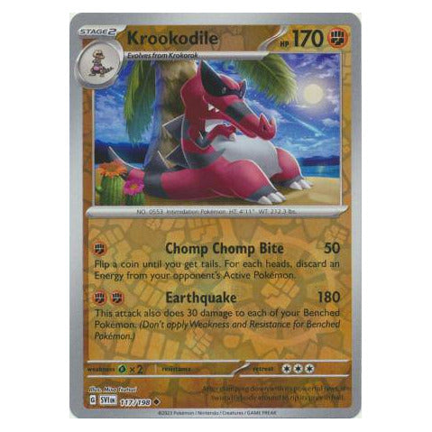 Krookodile : SCARLET & VIOLET BASE (Reverse holo) - 117/198