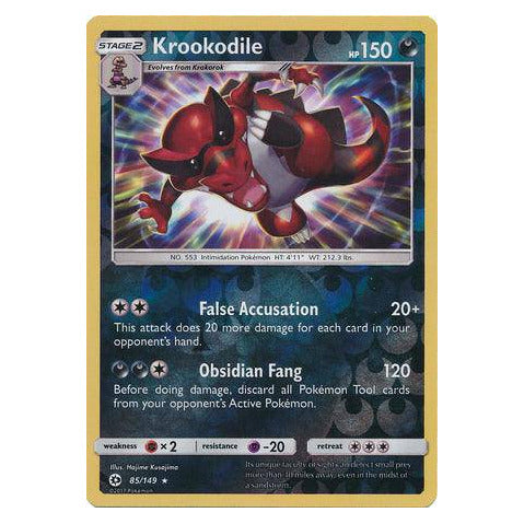Krookodile : SUN & MOON BASE (Reverse holo) - 85/149