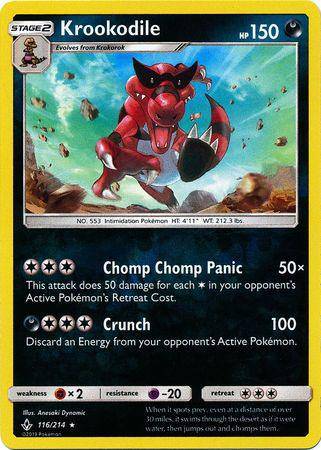 Krookodile : UNBROKEN BONDS (Reverse holo) - 116/214 - Lockett Labs UK
