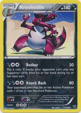 Krookodile : XY BASE (Reverse holo) - 71/146 - Lockett Labs UK