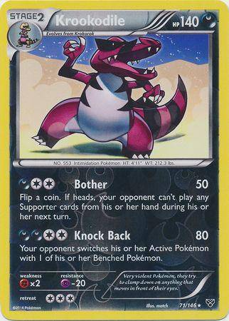 Krookodile : XY BASE (Reverse holo) - 71/146