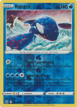 Kyogre : CROWN ZENITH (Reverse holo) - 036/159