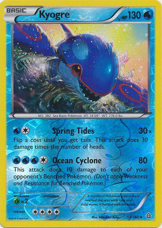 Kyogre : PRIMAL CLASH (Reverse holo) - 53/160