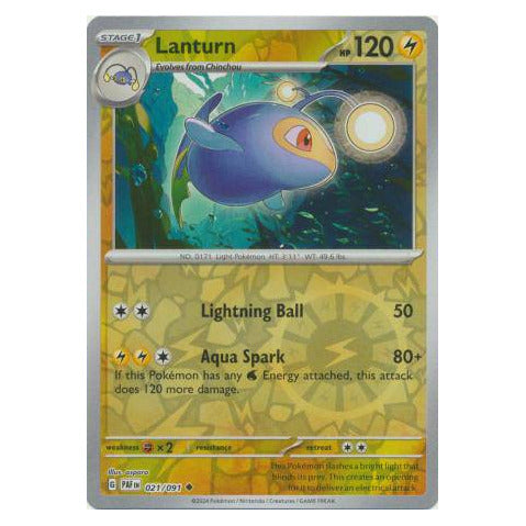 Lanturn : PALDEAN FATES (Reverse holo) - 021/091