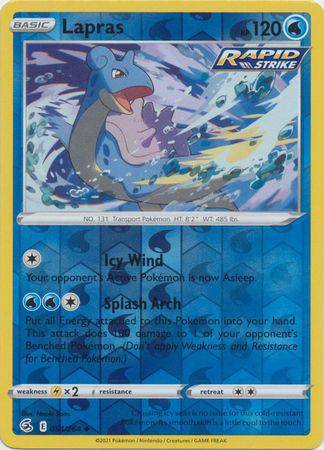 Lapras : FUSION STRIKE (Reverse holo) - 054/264 - Lockett Labs UK
