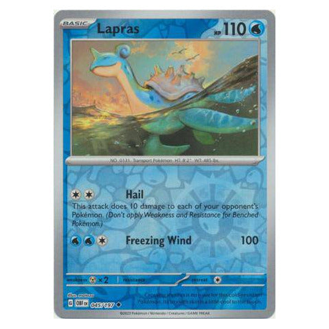 Lapras : OBSIDIAN FLAMES (Reverse holo) - 045/197