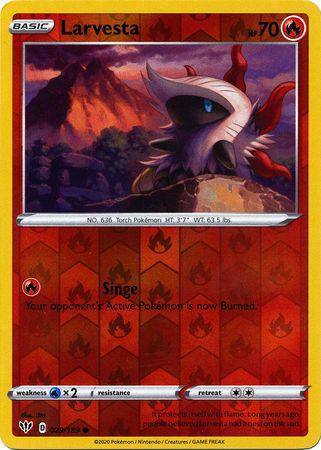 Larvesta : DARKNESS ABLAZE (Reverse holo) - 029/189 - Lockett Labs UK