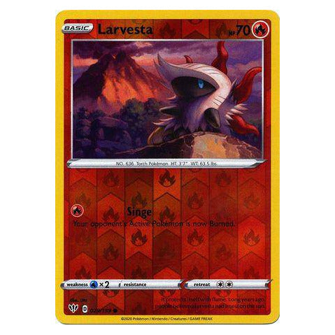 Larvesta : DARKNESS ABLAZE (Reverse holo) - 029/189