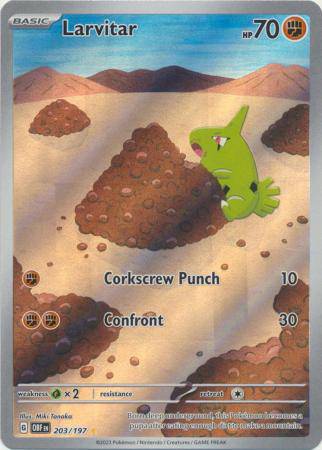 Larvitar : OBSIDIAN FLAMES - 203/197 - Lockett Labs UK