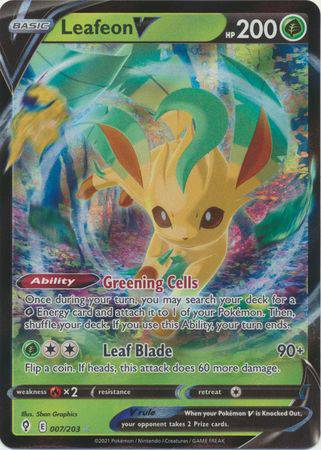 Leafeon V : EVOLVING SKIES - 007/203 - Lockett Labs UK