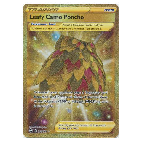 Leafy Camo Poncho : SILVER TEMPEST - 214/195