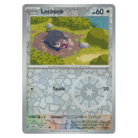Lechonk : OBSIDIAN FLAMES (Reverse holo) - 180/197