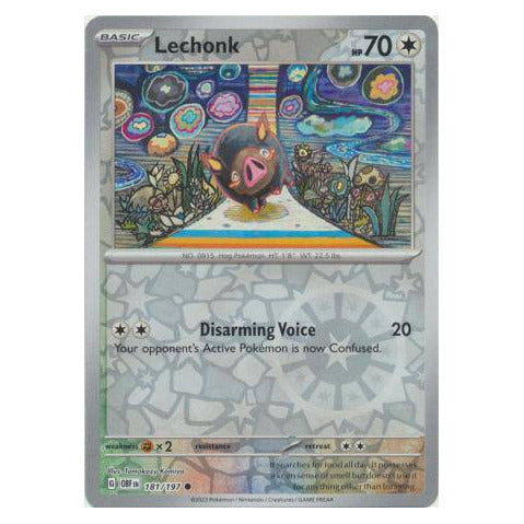 Lechonk : OBSIDIAN FLAMES (Reverse holo) - 181/197