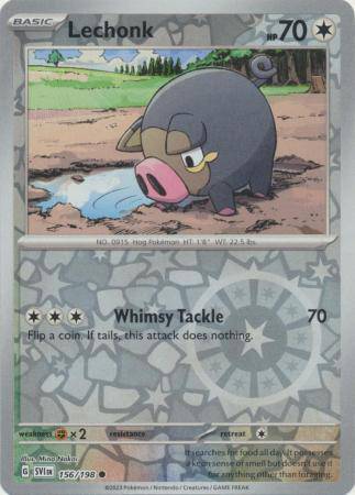 Lechonk : SCARLET & VIOLET BASE (Reverse holo) - 156/198 - Lockett Labs UK