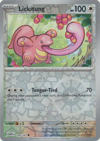 Lickitung : 151 (Reverse holo) - 108/16