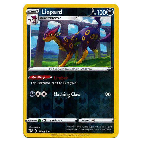Liepard : DARKNESS ABLAZE (Reverse holo) - 107/189