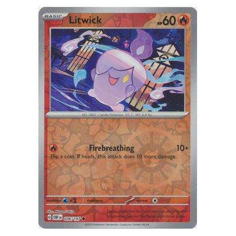 Litwick : OBSIDIAN FLAMES (Reverse holo) - 036/197
