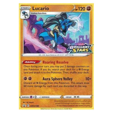 Lucario : BRILLIANT STARS PROMO PRE-RELEASE (Holo) - SWSH186