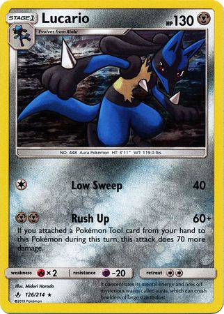 Lucario : UNBROKEN BONDS (Holo) - 126/214