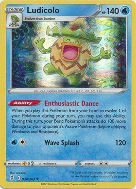Ludicolo : EVOLVING SKIES (Holo) - 034/203 - Lockett Labs UK