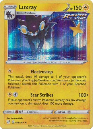 Luxray : BATTLE STYLES  (Holo) - 048/163 - Lockett Labs UK