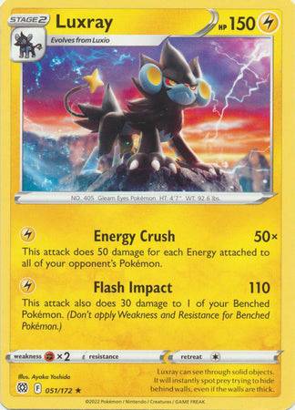 Luxray : BRILLIANT STARS - 051/172 - Lockett Labs UK