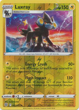 Luxray : BRILLIANT STARS (Reverse holo) - 051/172