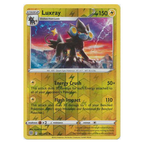 Luxray : BRILLIANT STARS (Reverse holo) - 051/172