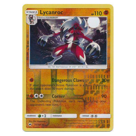 Lycanroc : BURNING SHADOWS (Reverse holo) - 75/147