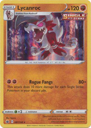 Lycanroc : CHILLING REIGN (Holo) - 087/198 - Lockett Labs UK
