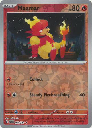 Magmar : PALDEAN FATES (Reverse holo) - 009/091