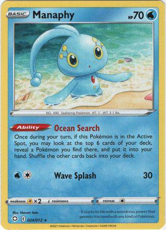 Manaphy : SHINING FATES - 024/072 - Lockett Labs UK