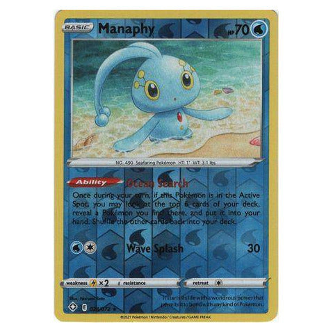 Manaphy : SHINING FATES (Reverse holo) - 024/072