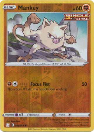 Mankey : BATTLE STYLES (Reverse holo) - 066/163