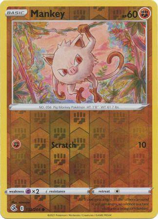 Mankey : FUSION STRIKE (Reverse holo) - 133/264 - Lockett Labs UK