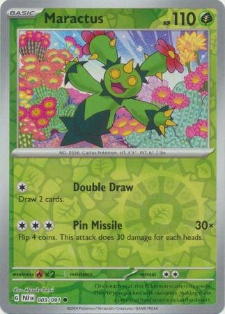 Maractus : PALDEAN FATES (Reverse holo) - 003/091