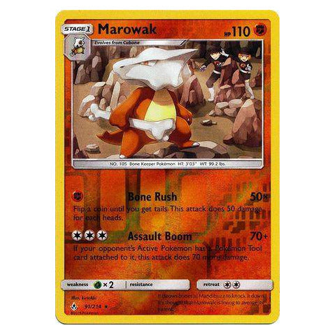 Marowak : UNBROKEN BONDS (Reverse holo) - 91/214