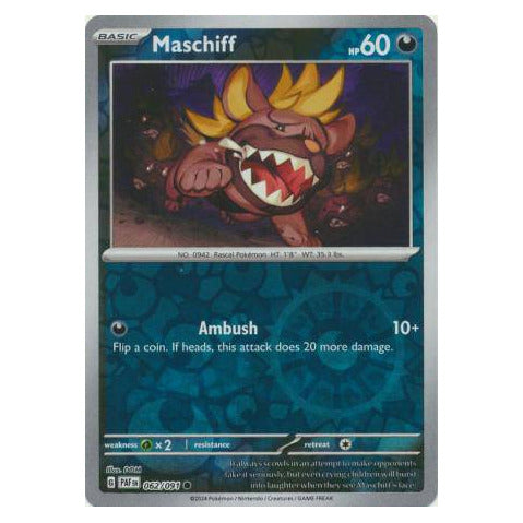 Maschiff : PALDEAN FATES (Reverse holo) - 062/091