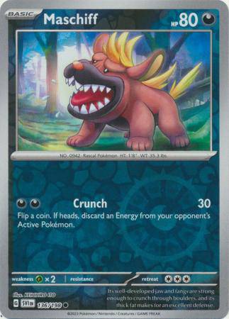 Maschiff : SCARLET & VIOLET BASE (Reverse holo) - 136/198 - Lockett Labs UK