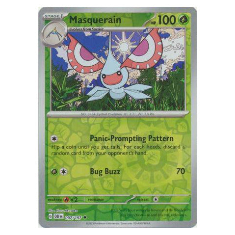 Masquerain : OBSIDIAN FLAMES (Reverse holo) - 007/197