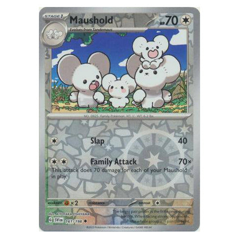 Maushold : SCARLET & VIOLET BASE (Reverse holo) - 161/198